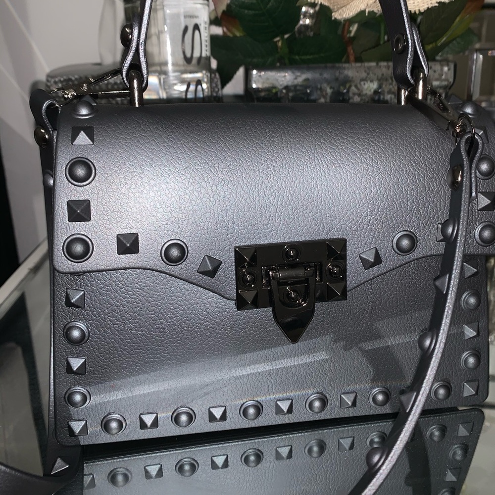 Gunmetal gray purse